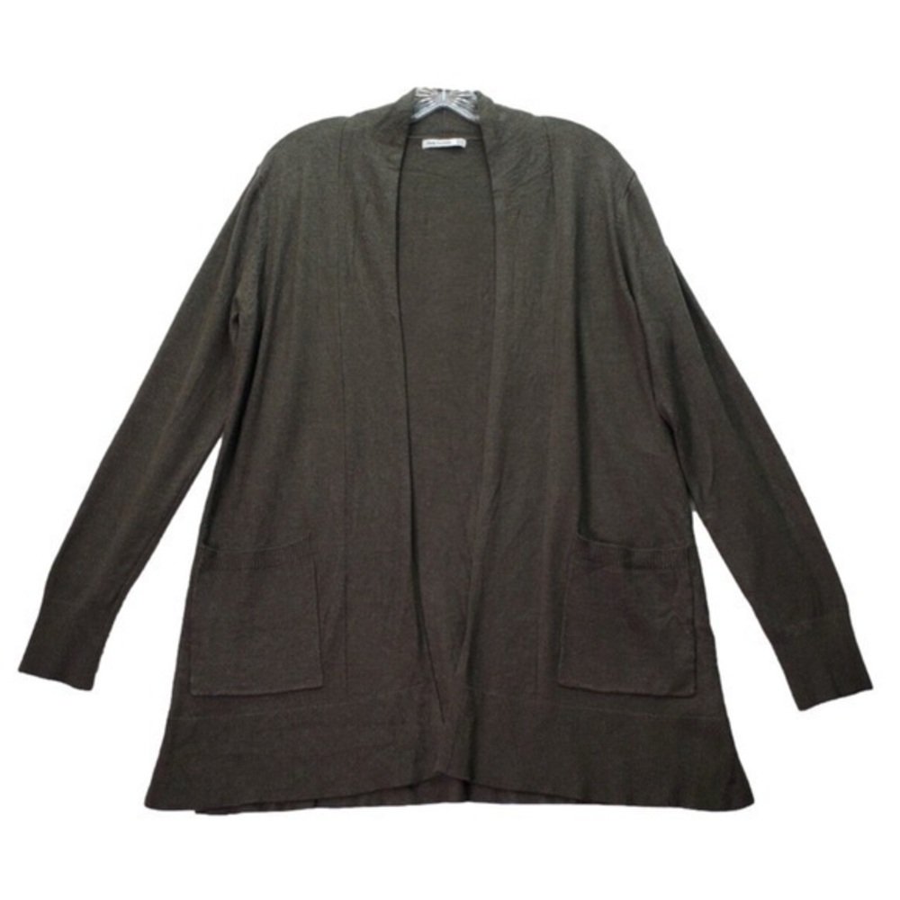 Pink Clover Women's XS Green Knit Long Sleeve Open Front Cardigan with Pockets